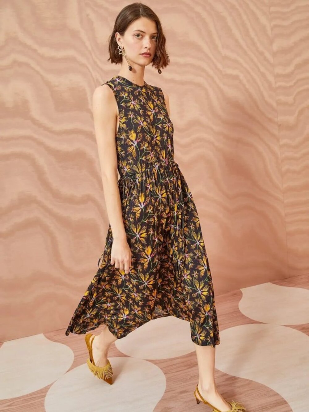 Ulla Johnson Clea Midi Floral Dress Medium